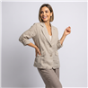 Mujer blazer lino combinado tejido linea italiana - IB
