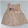 Nena Vestido lino tipo princesa bordado 9015