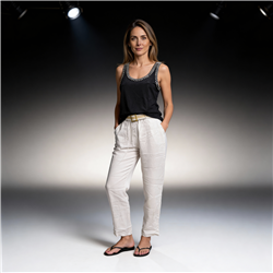 Mujer musculosa algodon tachas cuello mangas - FRA