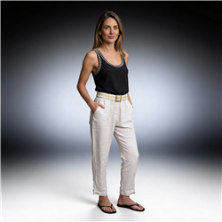 Mujer musculosa algodon tachas cuello mangas - FRA