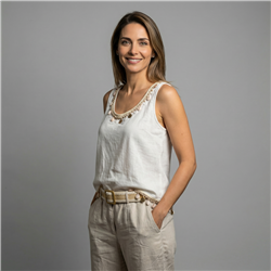 Mujer musculosa algodon detalle caracoles - FRA