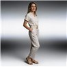 Mujer pantalon lino cinto linea italiana - IB
