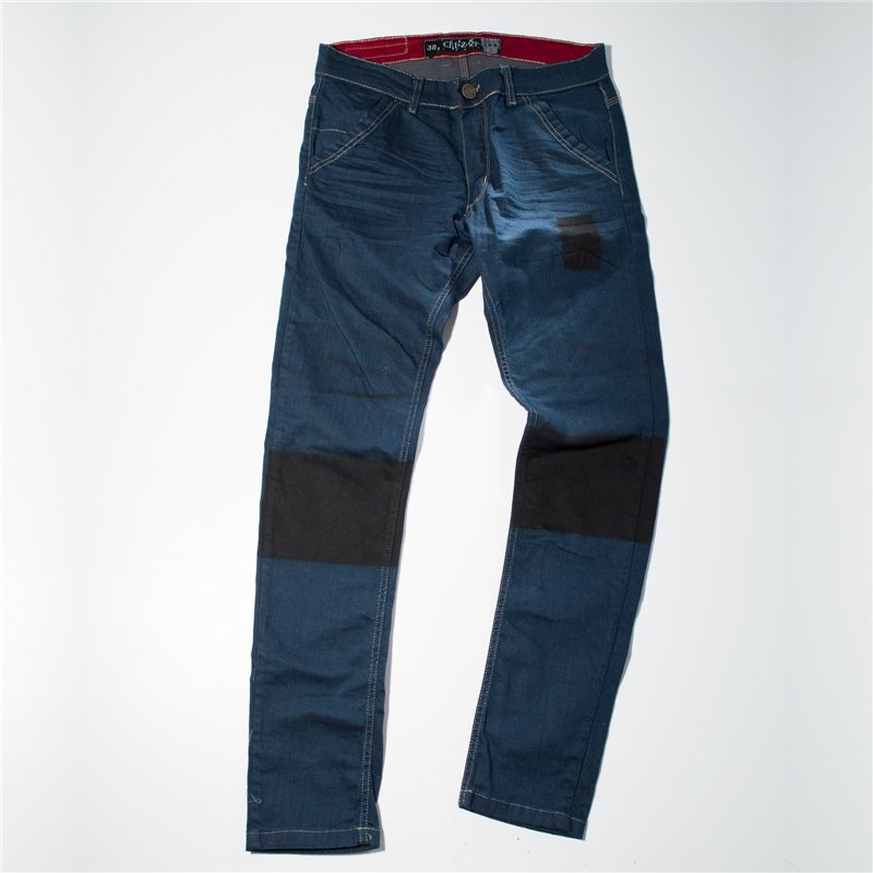 Hombre Pantalon jean elastizado acero con parche  engomado