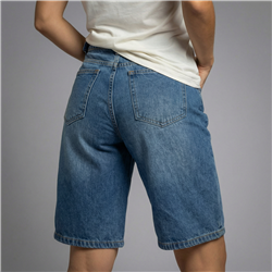 Mujer bermuda jean hebillas en cintura - BEL