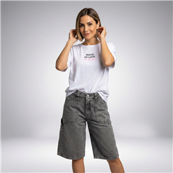 Mujer remera algodon amplia estampa corazones - EM