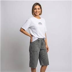 Mujer remera algodon amplia estampa corazones - EM