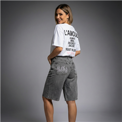 Mujer remera algodon amplia estampa corazones - EM