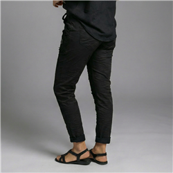 Mujer babucha lino elastizado flores lentejuelas linea italiana - IB