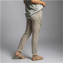 Mujer babucha lino elastizado estrella lentejuelas linea italiana - IB