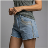 Mujer short jean brillo bolsillo dije corona - OG
