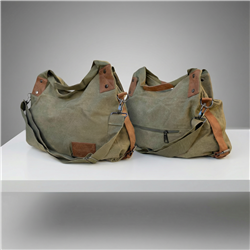 Bolso lona liso doble manija - GO