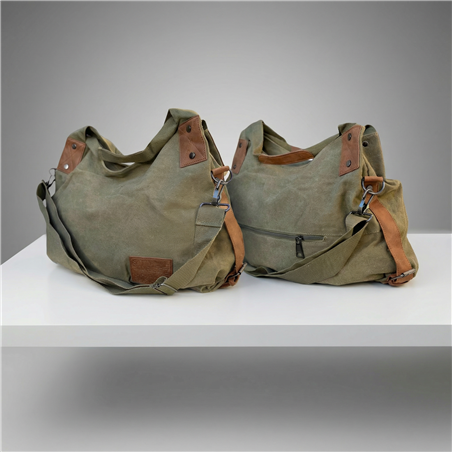 Bolso lona liso doble manija - GO