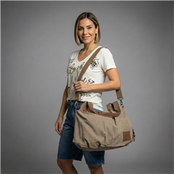 Bolso lona liso doble manija - GO