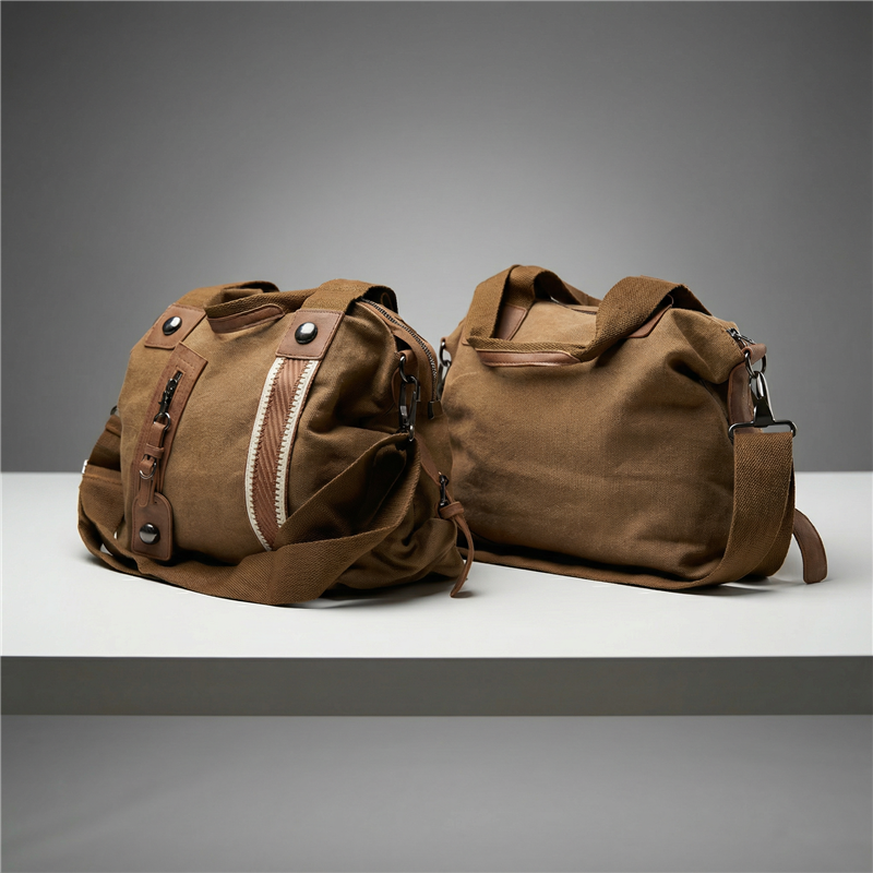 Bolso lona frente bolsillo cierre llavero - GO