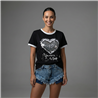 Mujer remera algodon estampa corazon lentejuelas - FRA