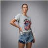Mujer remera algodon estampa lengua Rolling Stones - FRA