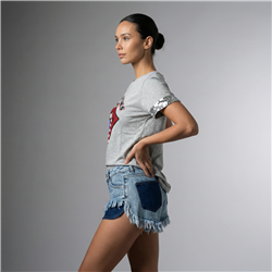 Mujer remera algodon estampa lengua Rolling Stones - FRA