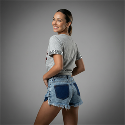 Mujer remera algodon estampa lengua Rolling Stones - FRA