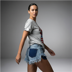 Mujer remera algodon estampa lengua Rolling Stones - FRA