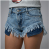 Mujer short jean combinado bolsillos - BEL