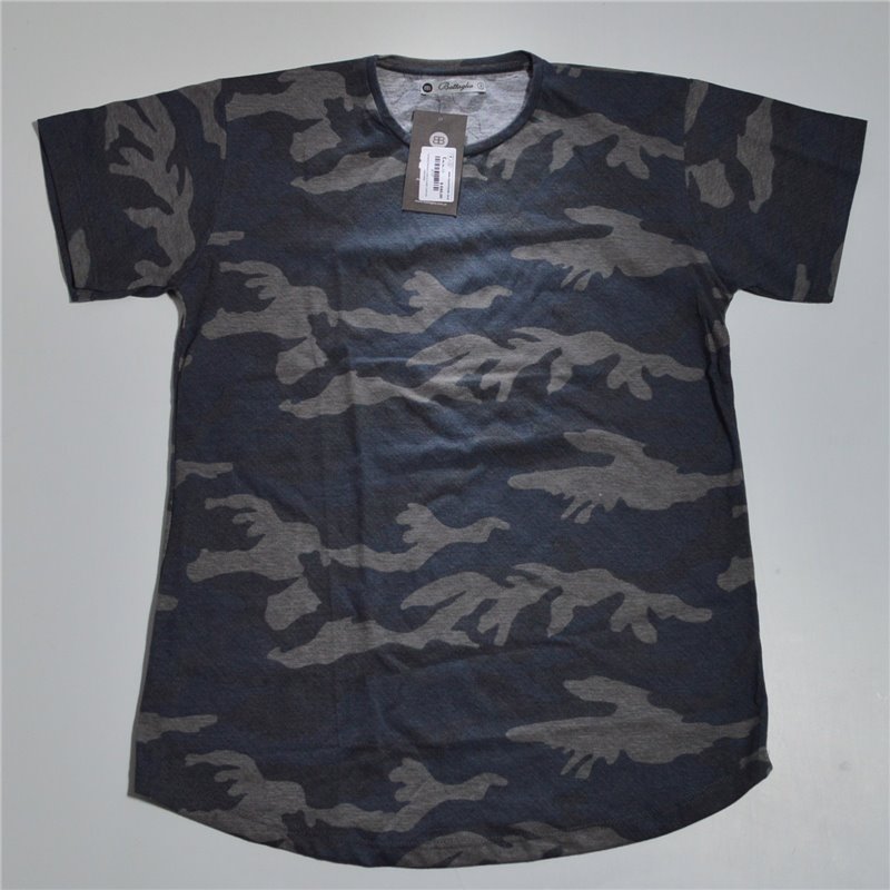 Hombre Remera rustica cuello redondo camuflada