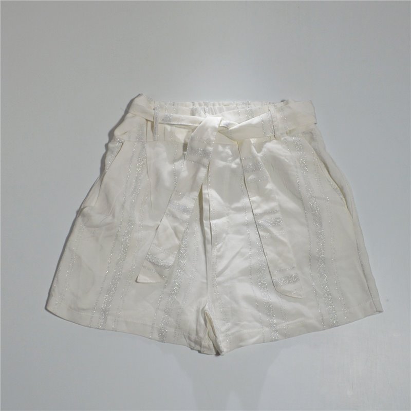 Mujer Short combinado fibra lurex cinto