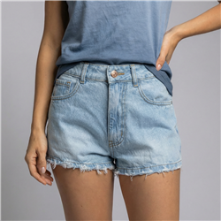 Mujer short jean con ruedo medias roturas - BEL