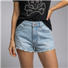 Mujer short jean con ruedo medias roturas - BEL