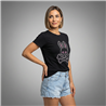 Mujer remera algodon estampa conejo estrass - CA