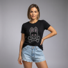 Mujer remera algodon estampa conejo estrass - CA