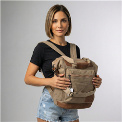 Mochila bolso lona frente bolsillo - GO