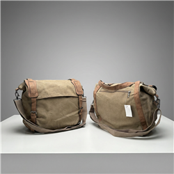 Bolso lona frente ecocuero hebillas - GO