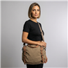 Bolso lona frente ecocuero hebillas - GO