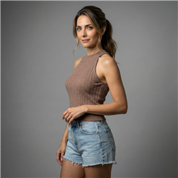 Mujer musculosa tejido frente ocho - CAL