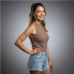 Mujer musculosa tejido frente ocho - CAL