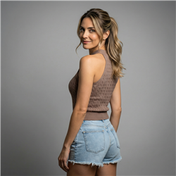Mujer musculosa tejido frente ocho - CAL