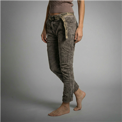 Mujer babucha creep gamuzado cinturon linea italiana - IB