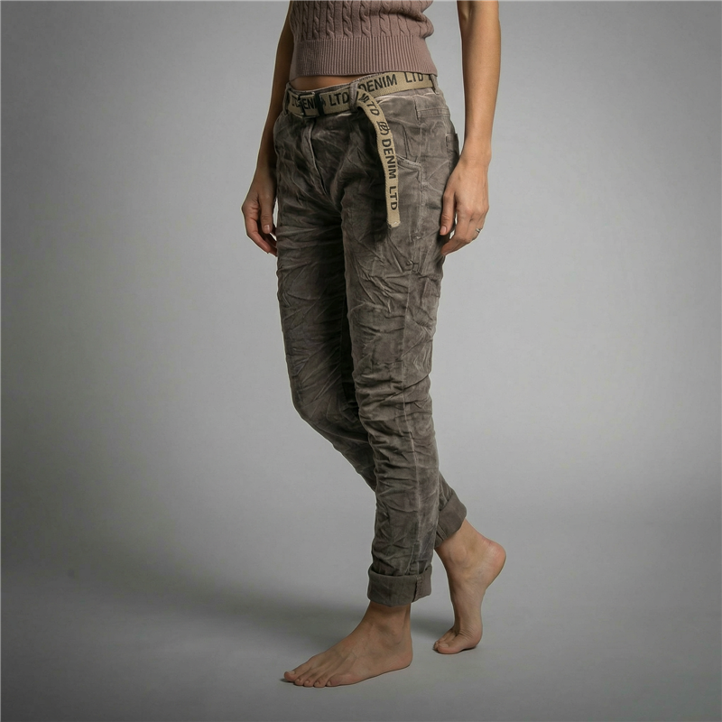Mujer babucha creep gamuzado cinturon linea italiana - IB