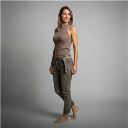 Mujer babucha creep gamuzado cinturon linea italiana - IB