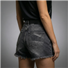 Mujer short jean razgado cinturon - CAL