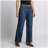 Mujer pantalon jean wideleg botamangas cordon - EM