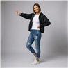 Mujer campera acetato adidas brillos capucha - OG