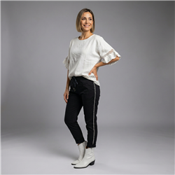 Mujer babucha bengalina elastizada galon estrass linea italiana - IB