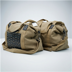 Bolso lona frente bolsillo arandelas - GO