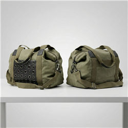 Bolso lona frente bolsillo arandelas - GO