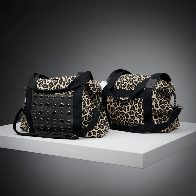 Bolso print frente bolsillo arandelas - GO