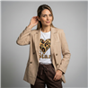 Mujer blazer sastrero cruzado liso - Fra