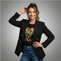 Mujer blazer sastrero cruzado liso - Fra
