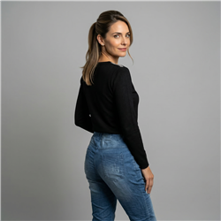 Mujer sweater bremer cuello bote brillo - OG