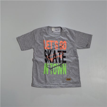 Nene remera algodon estampa LETS GO SKATE IN TOWN